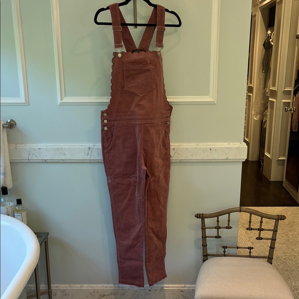 Rust Corduroy Overalls